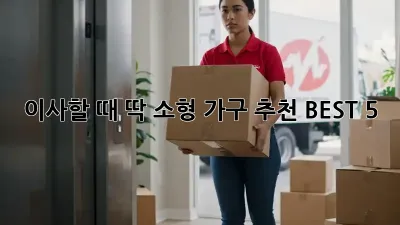 이사할 때 딱! 소형 가구 추천 BEST 5